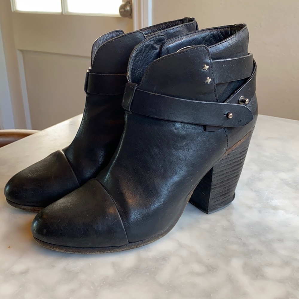 Rag & Bone black  Harrow leather booties